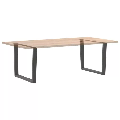  2 db antracitszürke étkezőasztal V-alakú láb 100 x (72-73,3) cm acél étkezőasztal láb
