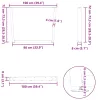  2 db antracitszürke étkezőasztal V-alakú láb 100 x (72-73,3) cm acél étkezőasztal láb
