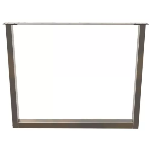  2 db V-alakú étkezőasztal láb natúr acél 100 x (72-73,3) cm acél