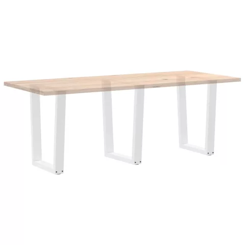  3 db fehér, V-alakú étkezőasztal láb 70 x (72-73,3) cm acél étkezőasztal láb