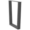  3 db antracitszürke, V-alakú acél étkezőasztalláb 70 x (72-73,3) cm