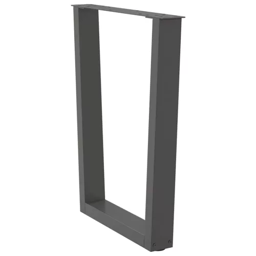  3 db antracitszürke, V-alakú acél étkezőasztalláb 70 x (72-73,3) cm