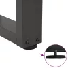  3 db antracitszürke, V-alakú acél étkezőasztalláb 70 x (72-73,3) cm