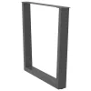  3 db antracitszürke, V-alakú acél étkezőasztalláb 80 x (72-73,3) cm