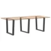  3 db antracitszürke, V-alakú acél étkezőasztalláb 80 x (72-73,3) cm