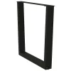  3 db fekete, V-alakú acél étkezőasztal láb 90 x (72-73,3) cm
