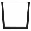  3 db fekete, V-alakú acél étkezőasztal láb 90 x (72-73,3) cm