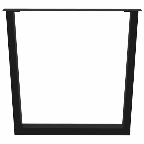  3 db fekete, V-alakú acél étkezőasztal láb 90 x (72-73,3) cm