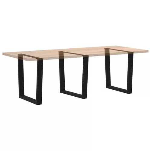  3 db fekete, V-alakú acél étkezőasztal láb 90 x (72-73,3) cm