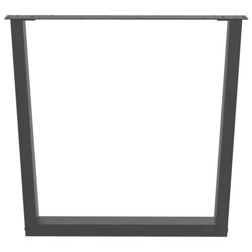  3 db antracitszürke, V-alakú acél étkezőasztalláb 90 x (72-73,3) cm