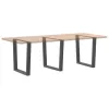  3 db antracitszürke, V-alakú acél étkezőasztalláb 90 x (72-73,3) cm
