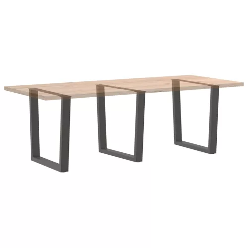  3 db antracitszürke, V-alakú acél étkezőasztalláb 90 x (72-73,3) cm