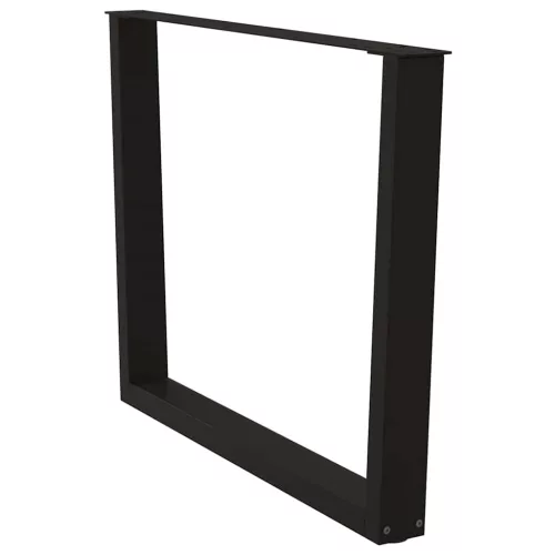 3 db V-alakú étkezőasztal láb fekete 100 x (72-73,3) cm acél étkezőasztal láb