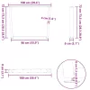  3 db V-alakú étkezőasztal láb fekete 100 x (72-73,3) cm acél étkezőasztal láb