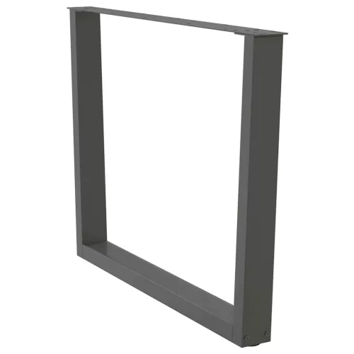  3 db antracitszürke étkezőasztal láb V-alakú 100 x (72-73,3) cm acél étkezőasztal láb