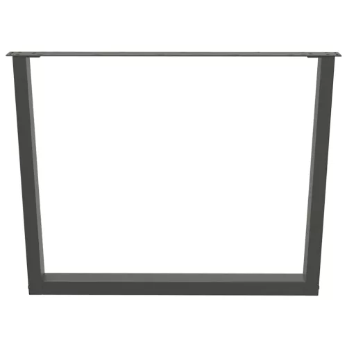  3 db antracitszürke étkezőasztal láb V-alakú 100 x (72-73,3) cm acél étkezőasztal láb