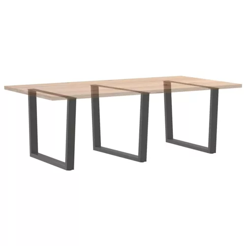  3 db antracitszürke étkezőasztal láb V-alakú 100 x (72-73,3) cm acél étkezőasztal láb