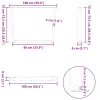  3 db antracitszürke étkezőasztal láb V-alakú 100 x (72-73,3) cm acél étkezőasztal láb
