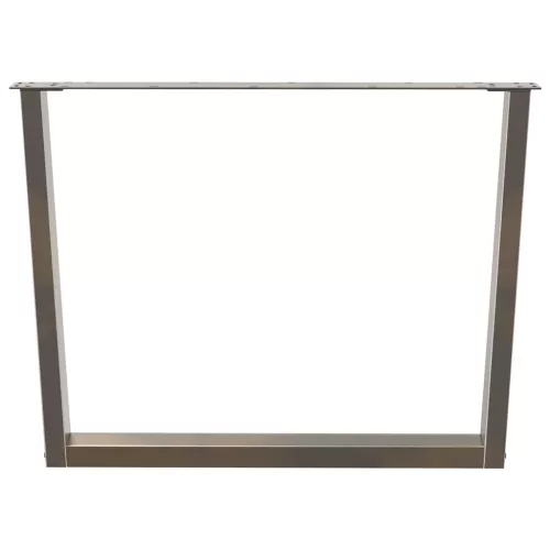  3 db V-alakú natúr acél étkezőasztal láb 100 x (72-73,3) cm acél