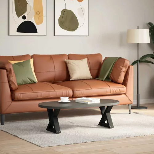  2 db fekete acél dohányzóasztal láb 30 x (30-31,3) cm