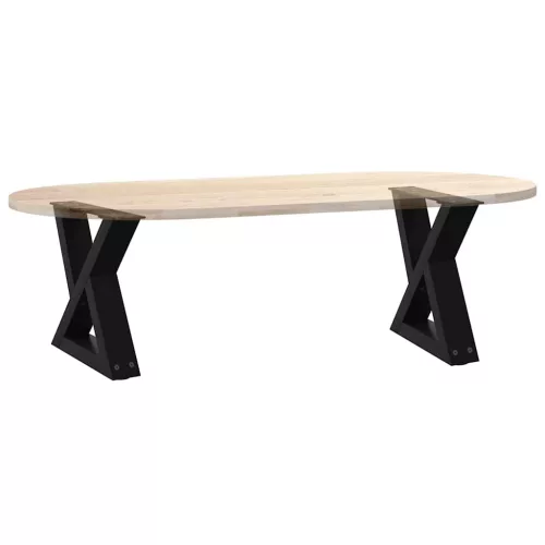  2 db fekete acél dohányzóasztal láb 30 x (30-31,3) cm