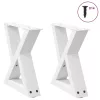  2 db fehér dohányzóasztal láb 30 x (30-31,3) cm acél dohányzóasztal láb