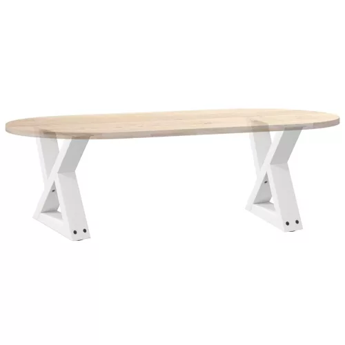  2 db fehér dohányzóasztal láb 30 x (30-31,3) cm acél dohányzóasztal láb