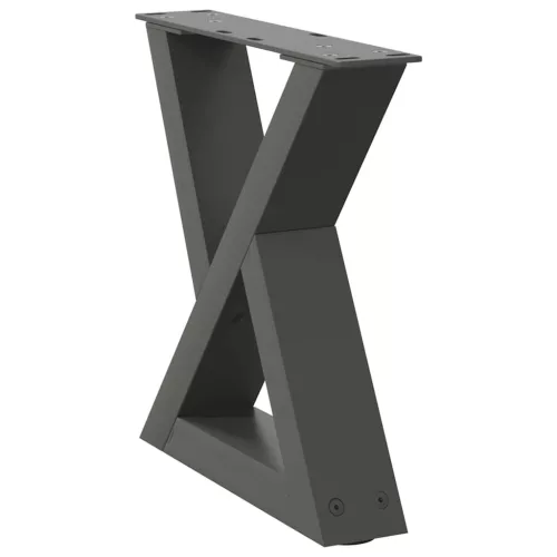  2 db antracitszürke acél dohányzóasztal láb 30x(30-31,3) cm