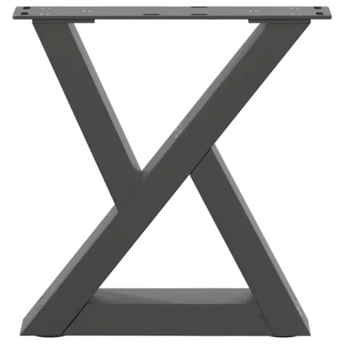  2 db antracitszürke acél dohányzóasztal láb 30x(30-31,3) cm