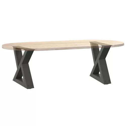  2 db antracitszürke acél dohányzóasztal láb 30x(30-31,3) cm