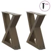  2 db natúr acél dohányzóasztal láb 30x(30-31,3) cm acél
