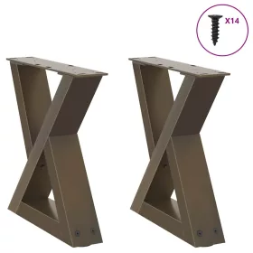    2 db natúr acél dohányzóasztal láb 30x(30-31,3) cm acél