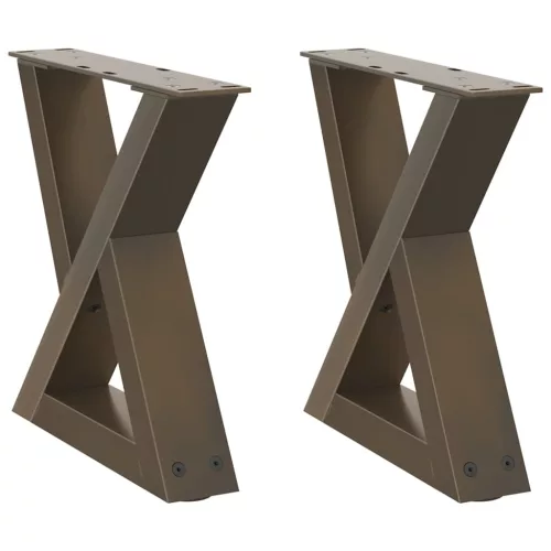  2 db natúr acél dohányzóasztal láb 30x(30-31,3) cm acél
