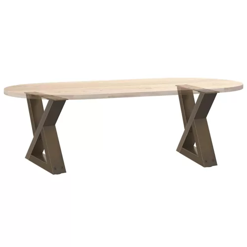  2 db natúr acél dohányzóasztal láb 30x(30-31,3) cm acél