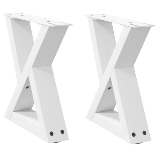  2 db fehér dohányzóasztal láb 40 x (30-31,3) cm acél dohányzóasztal láb