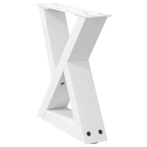  2 db fehér dohányzóasztal láb 40 x (30-31,3) cm acél dohányzóasztal láb