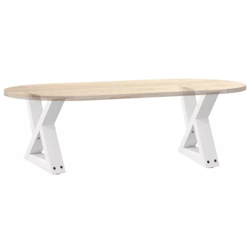  2 db fehér dohányzóasztal láb 40 x (30-31,3) cm acél dohányzóasztal láb