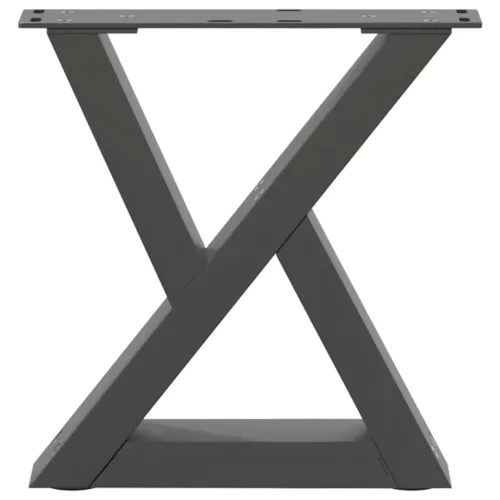  2 db antracitszürke acél dohányzóasztal láb 40 x (30-31,3) cm