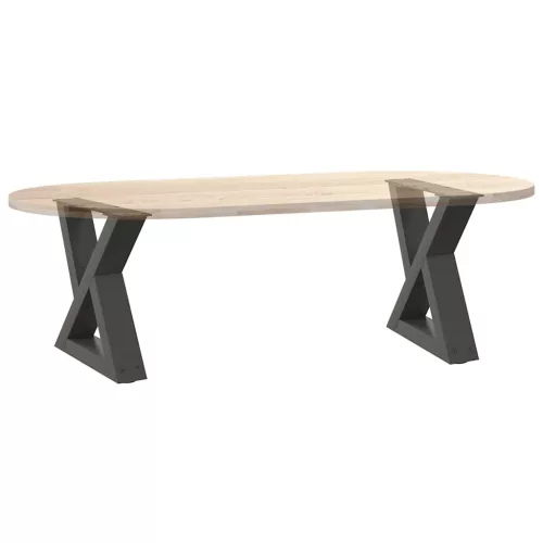  2 db antracitszürke acél dohányzóasztal láb 40 x (30-31,3) cm
