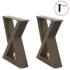  2 db natúr acél dohányzóasztal láb 40 x (30-31,3) cm acél