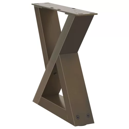  2 db natúr acél dohányzóasztal láb 40 x (30-31,3) cm acél