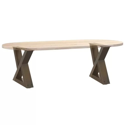  2 db natúr acél dohányzóasztal láb 40 x (30-31,3) cm acél