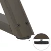  2 db natúr acél dohányzóasztal láb 40 x (30-31,3) cm acél