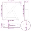  2 db natúr acél dohányzóasztal láb 40 x (30-31,3) cm acél