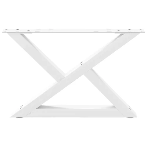  2 db fehér dohányzóasztal láb 50 x (30-31,3) cm acél dohányzóasztal láb