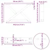  2 db fehér dohányzóasztal láb 50 x (30-31,3) cm acél dohányzóasztal láb