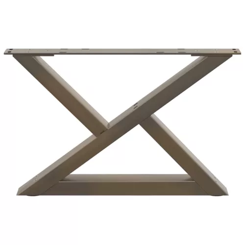  2 db natúr acél dohányzóasztal láb 50 x (30-31,3) cm acél