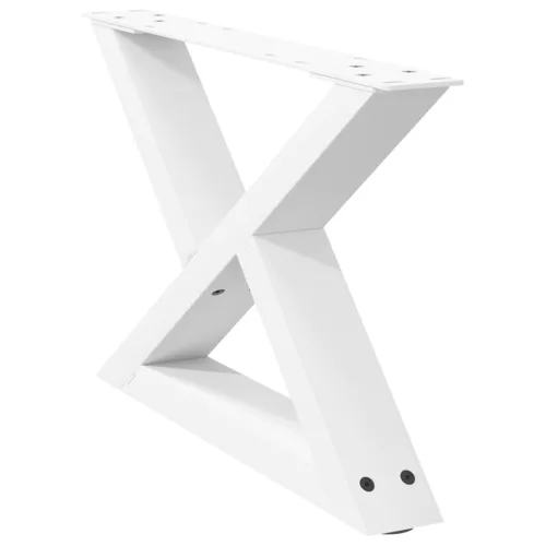  2 db fehér dohányzóasztal láb 60 x (30-31,3) cm acél dohányzóasztal láb