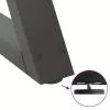  2 db antracitszürke acél dohányzóasztal láb 60 x (30-31,3) cm