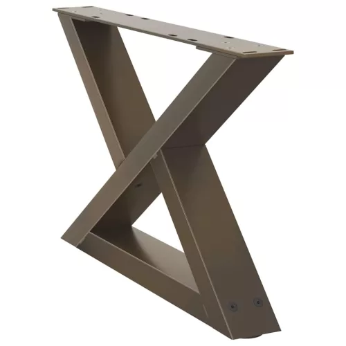  2 db natúr acél dohányzóasztal láb 60 x (30-31,3) cm acél